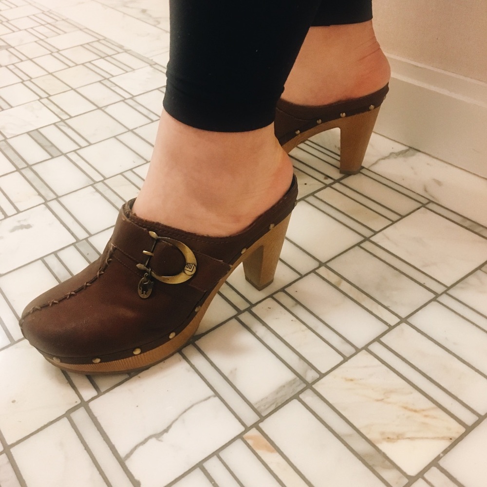 Libby Edelman Boho Clog Platform Heels, vintage. 9M